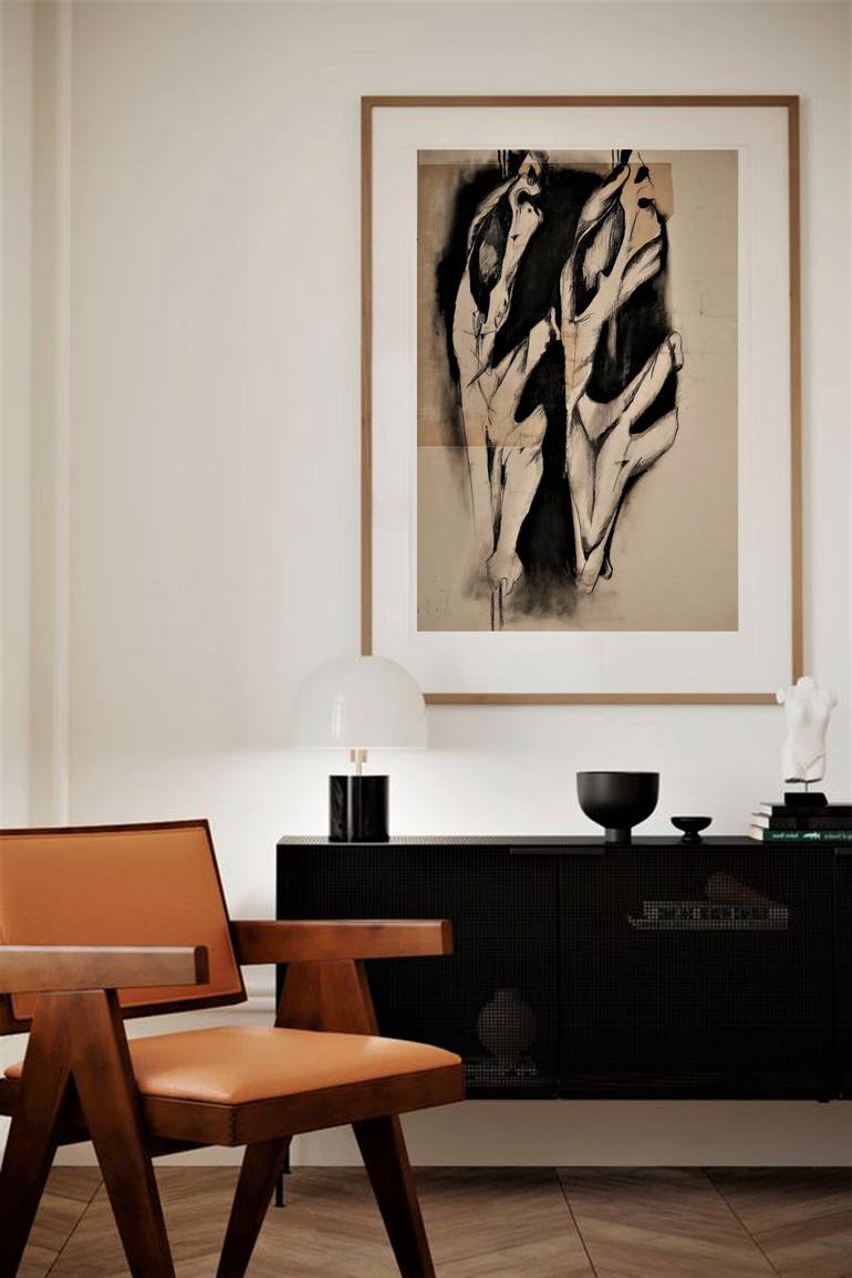 Original Abstract Expressionism Abstract Mixed Media by Doris Schmitz