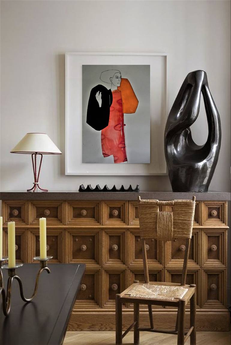 Original Art Deco Women Painting by Doris Schmitz