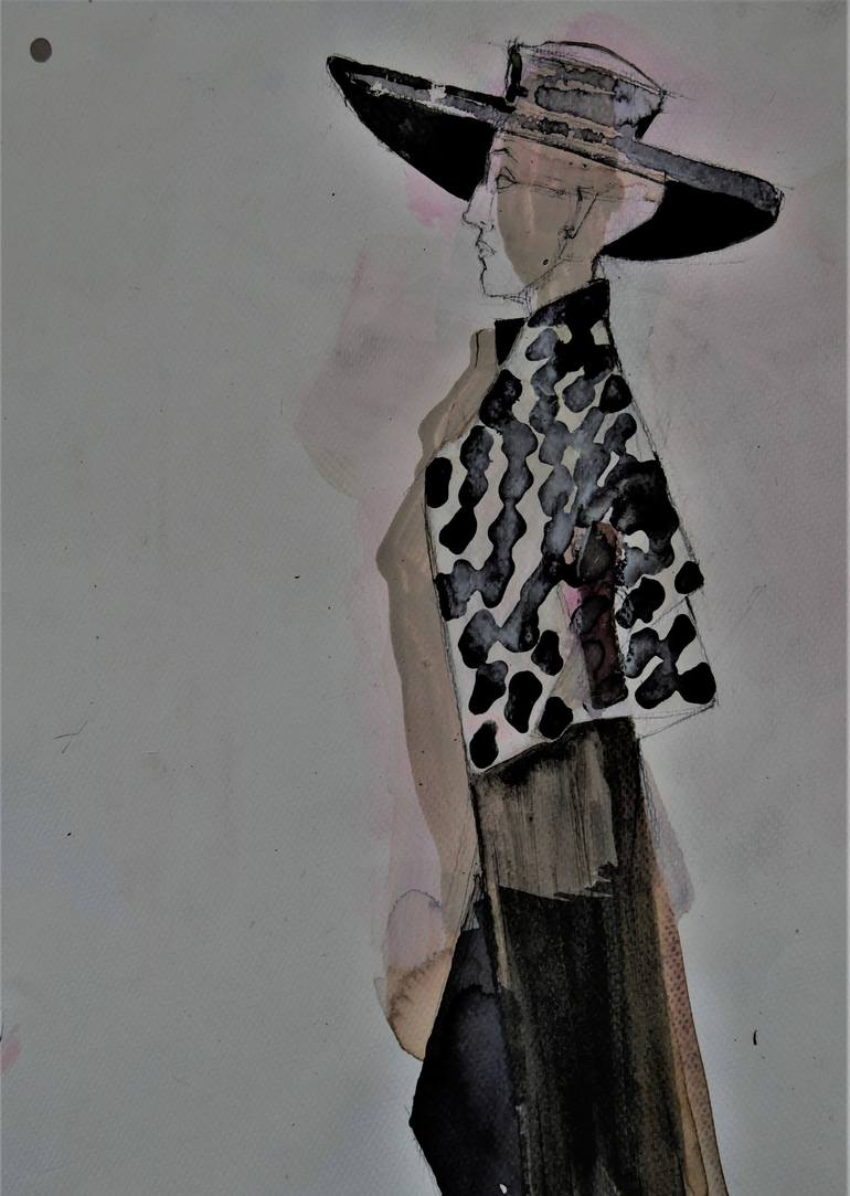 WOMAN WITH CHANEL COSTUME I - Print
