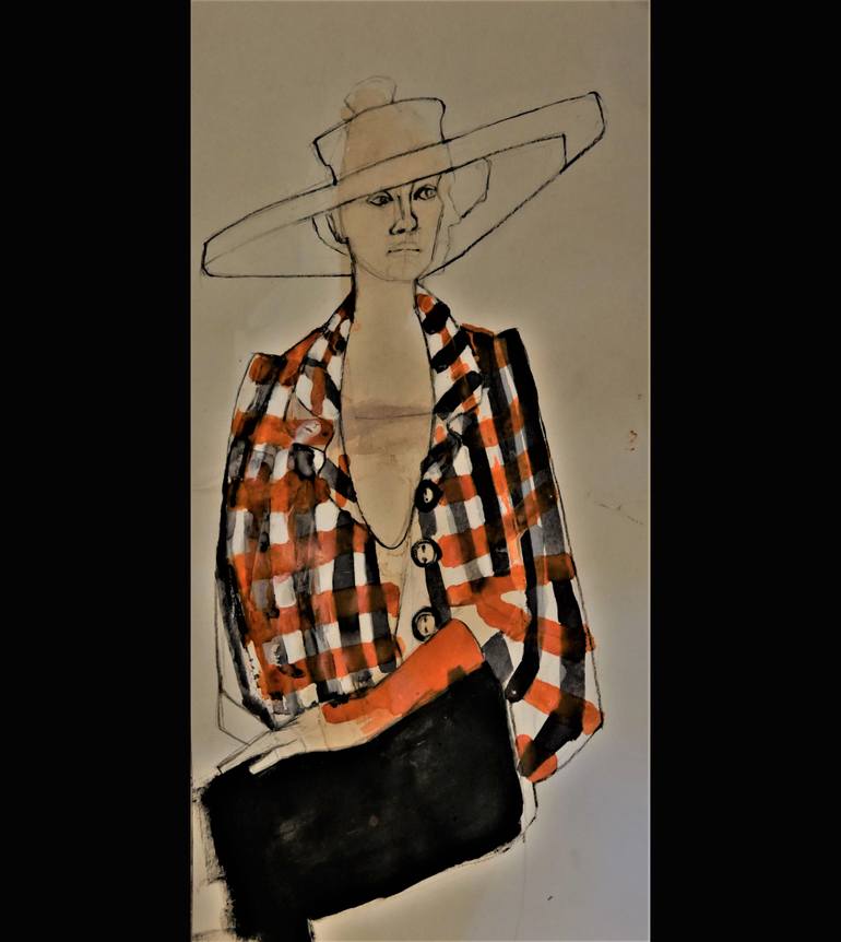 Original Art Deco Fashion Painting by Doris Schmitz