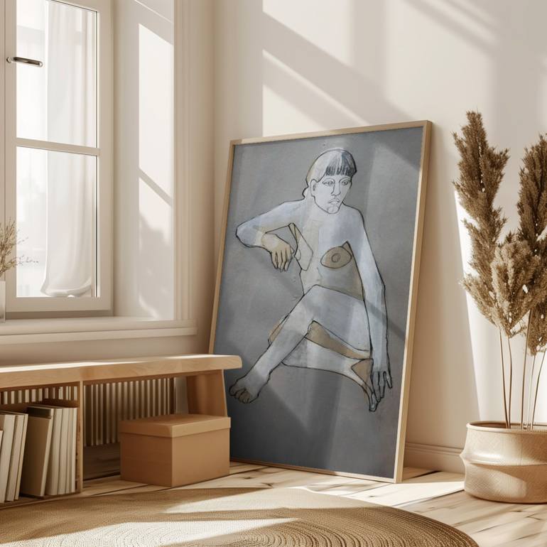 Original Figurative Nude Painting by Doris Schmitz