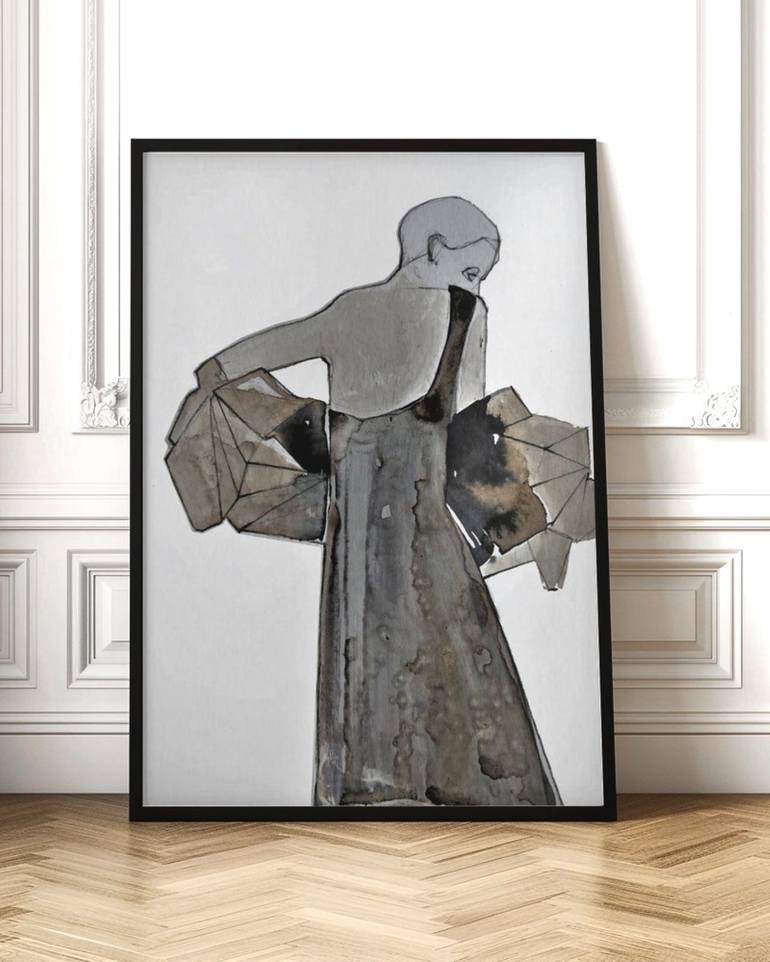 Original Figurative Women Painting by Doris Schmitz