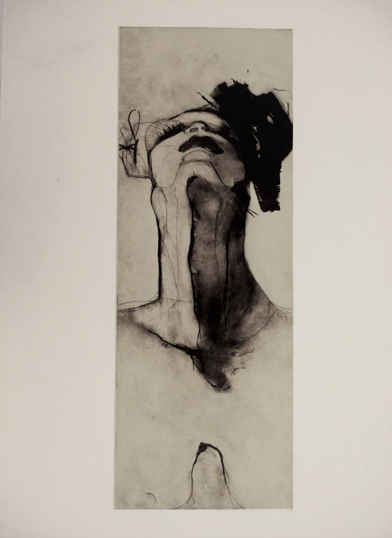 Original Figurative Women Printmaking by Doris Schmitz