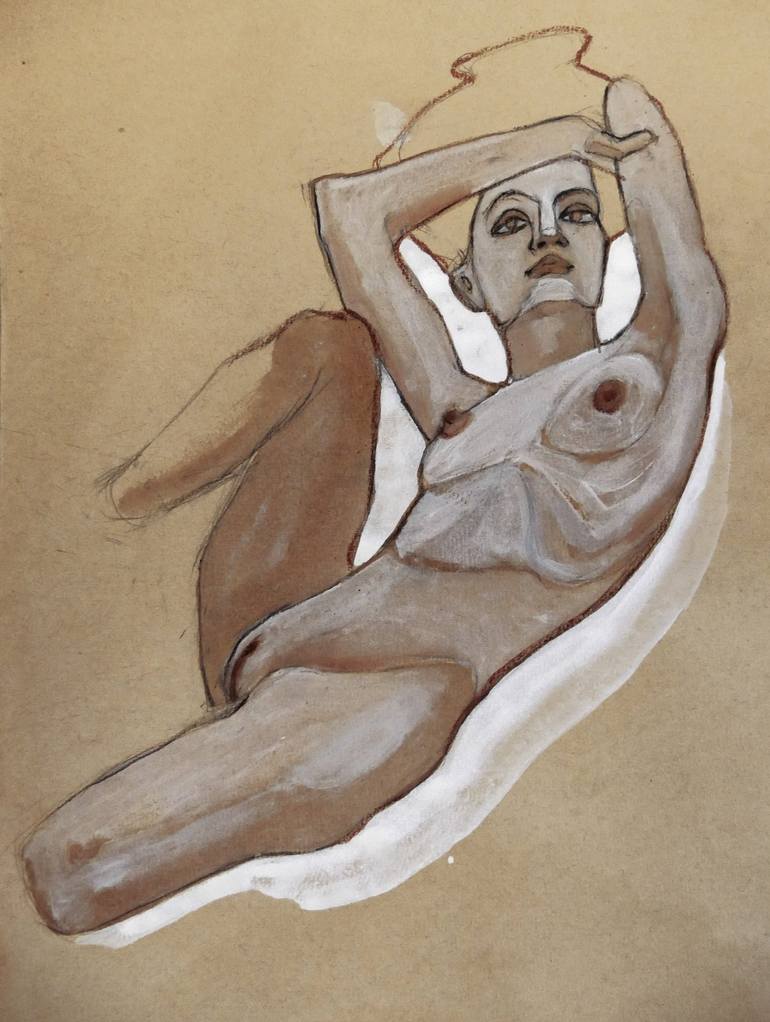 Original Figurative Erotic Painting by Doris Schmitz