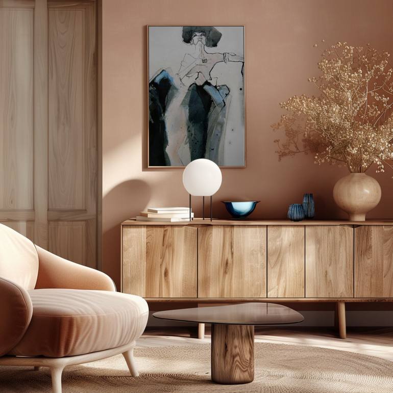 Original Art Deco Fashion Mixed Media by Doris Schmitz