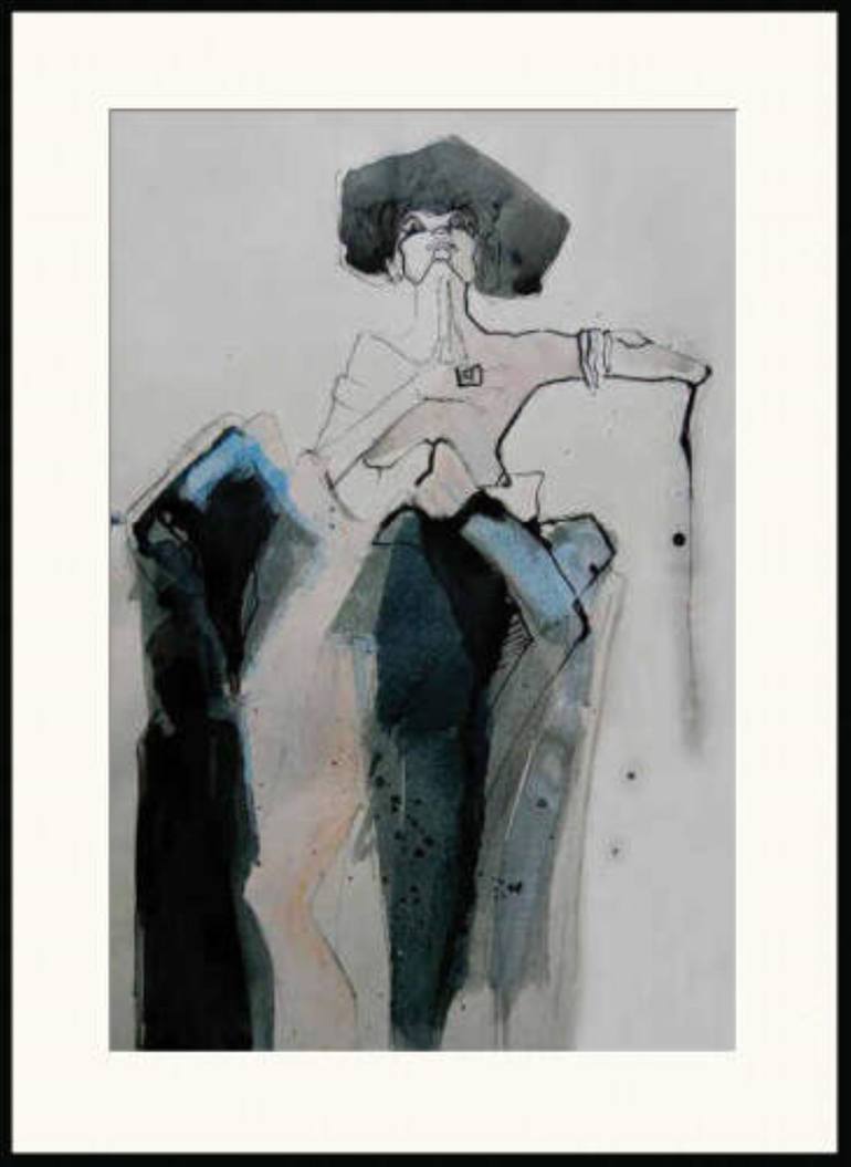 Original Art Deco Fashion Mixed Media by Doris Schmitz