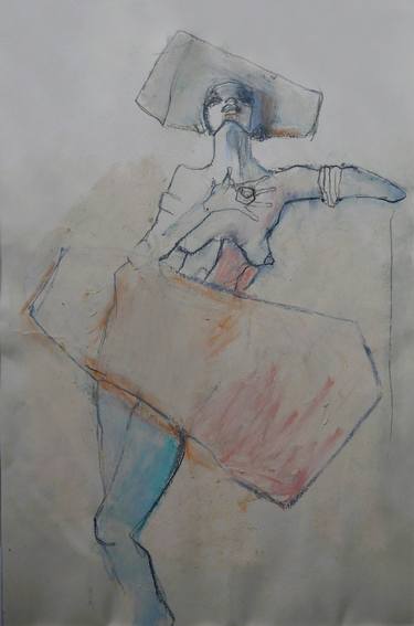 Original Art Deco Fashion Mixed Media by Doris Schmitz