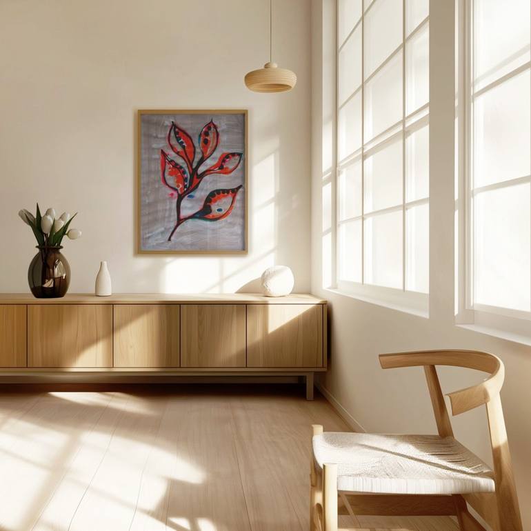 Original Art Deco Botanic Painting by Doris Schmitz
