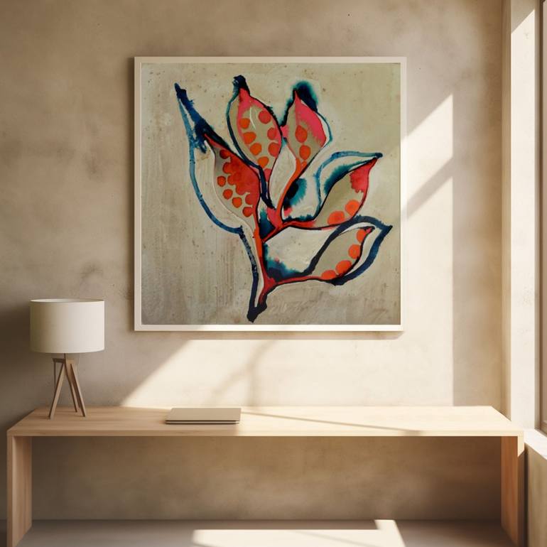 Original Modern Floral Painting by Doris Schmitz