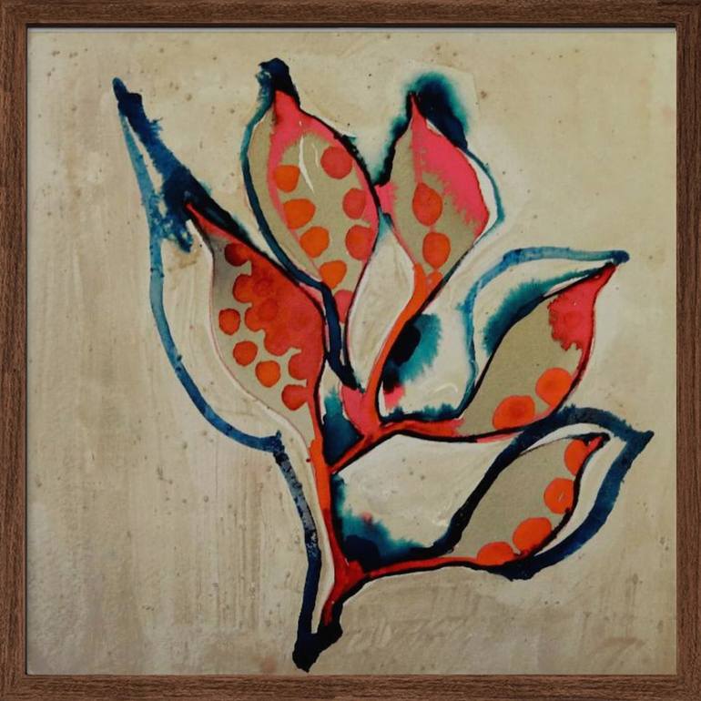 Original Modern Floral Painting by Doris Schmitz