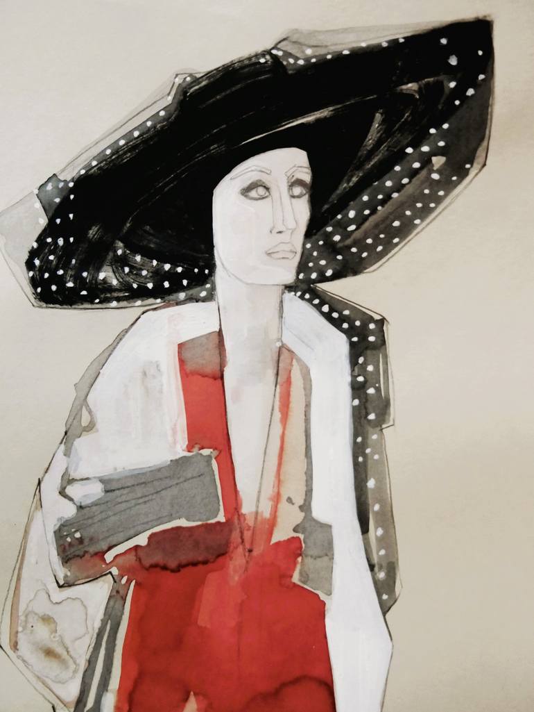 Original Fashion Painting by Doris Schmitz