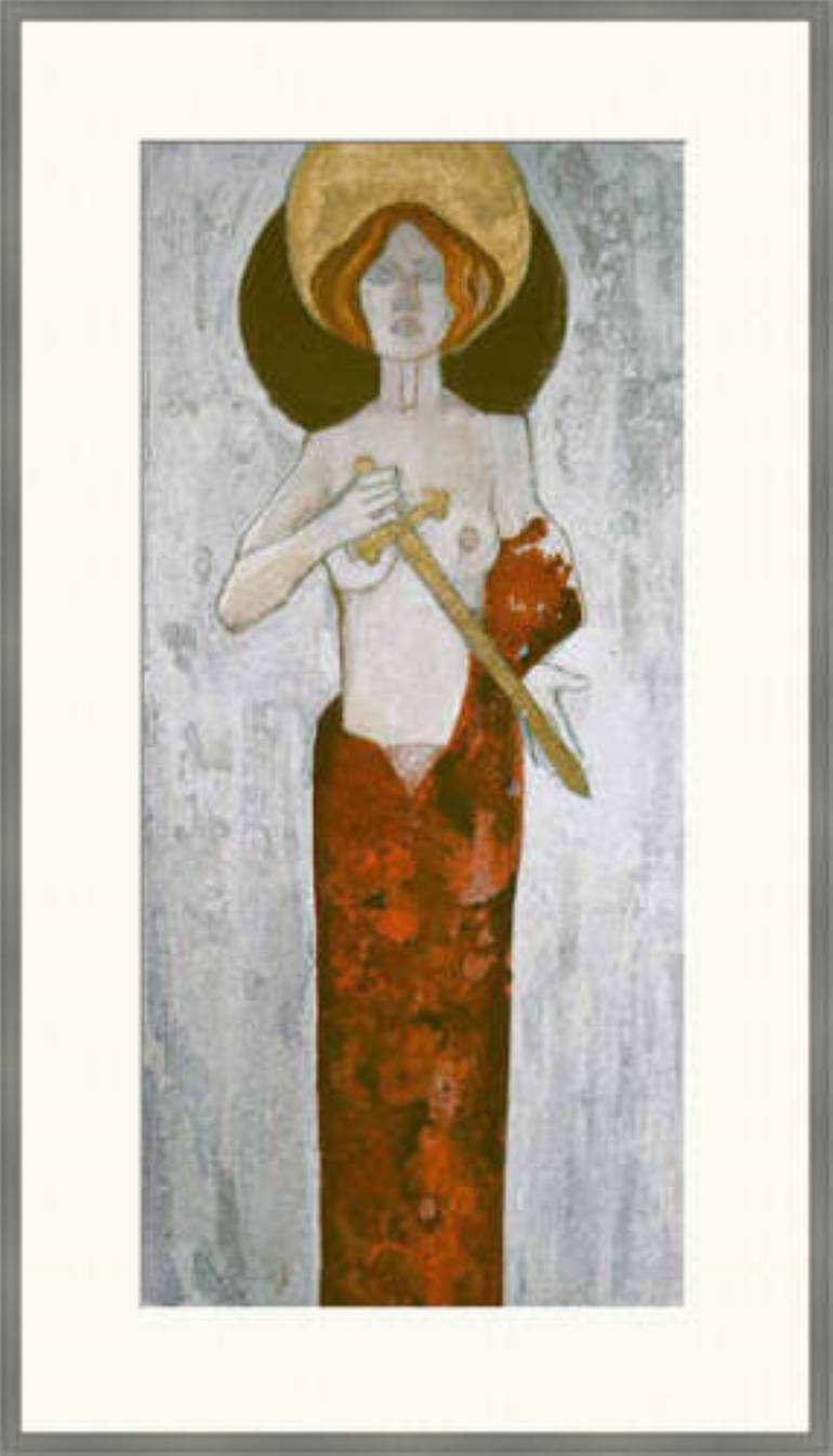 Original Figurative Classical Mythology Painting by Doris Schmitz