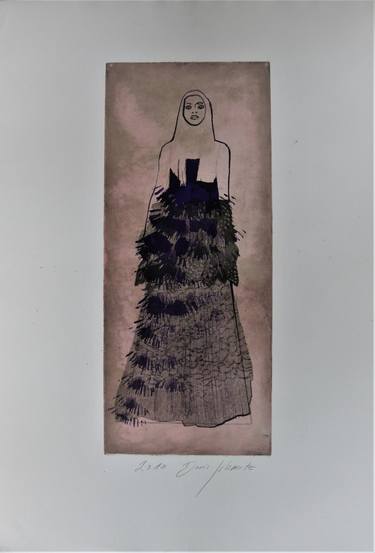 Original Figurative Women Printmaking by Doris Schmitz
