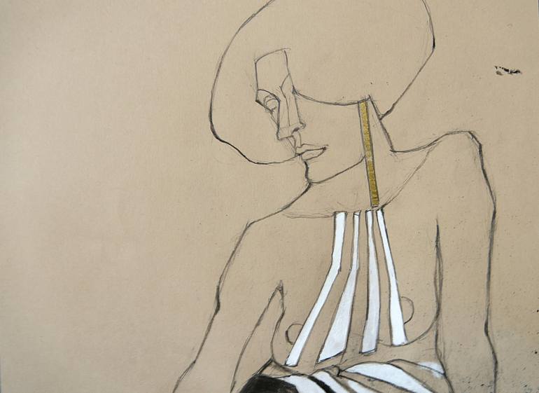 Original Figurative Women Drawing by Doris Schmitz