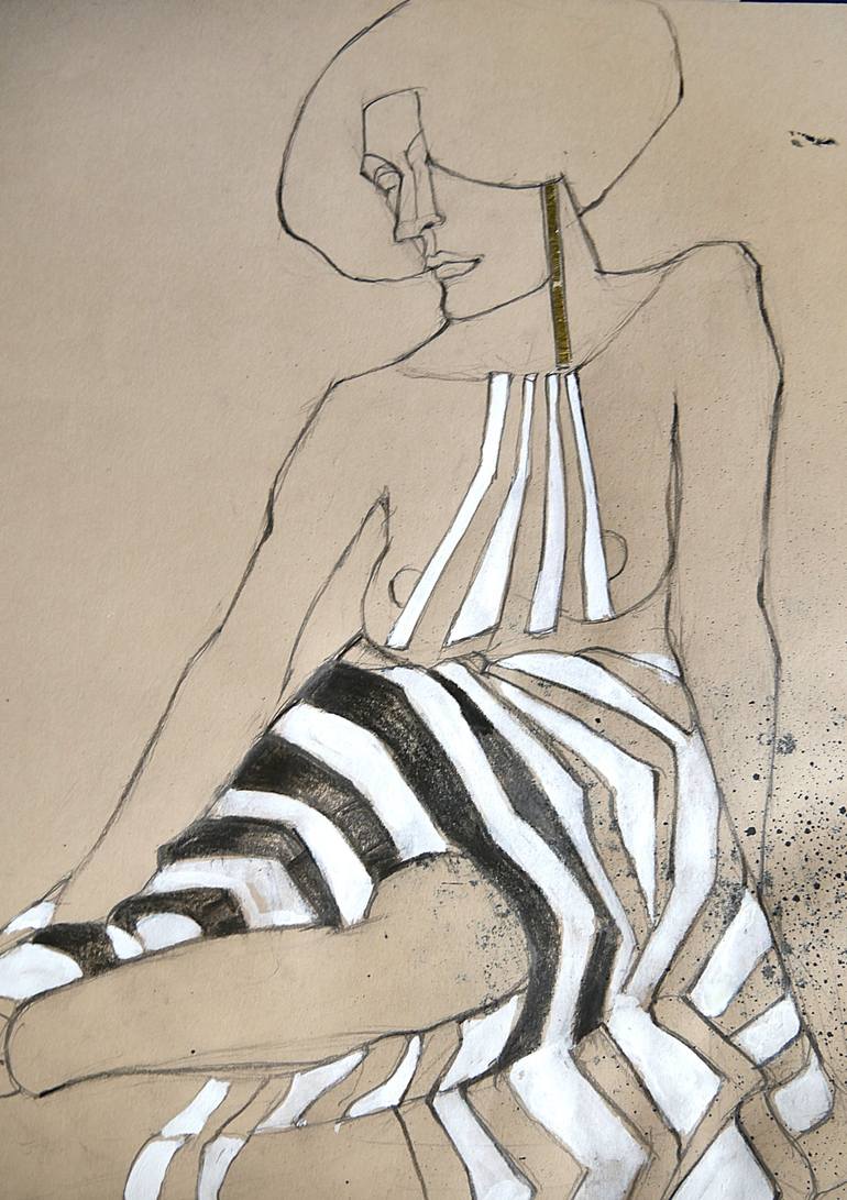 Original Figurative Women Drawing by Doris Schmitz