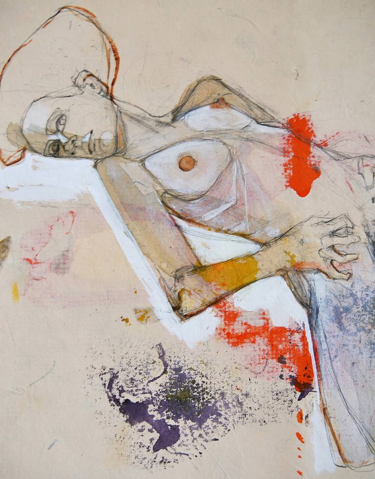 Original Figurative Erotic Painting by Doris Schmitz