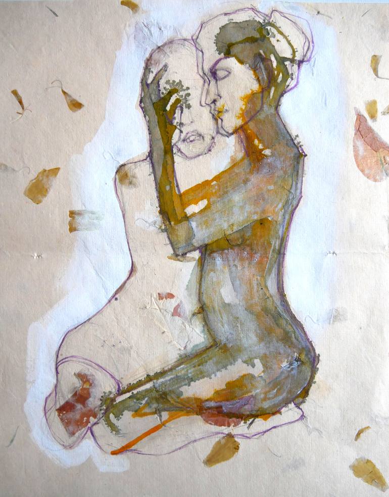 Original Figurative Women Painting by Doris Schmitz