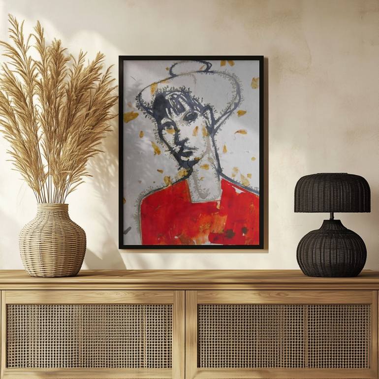 Original Figurative Women Painting by Doris Schmitz