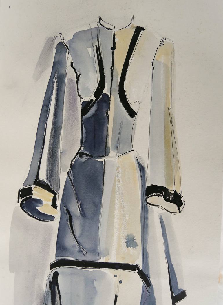 Original Art Deco Fashion Painting by Doris Schmitz