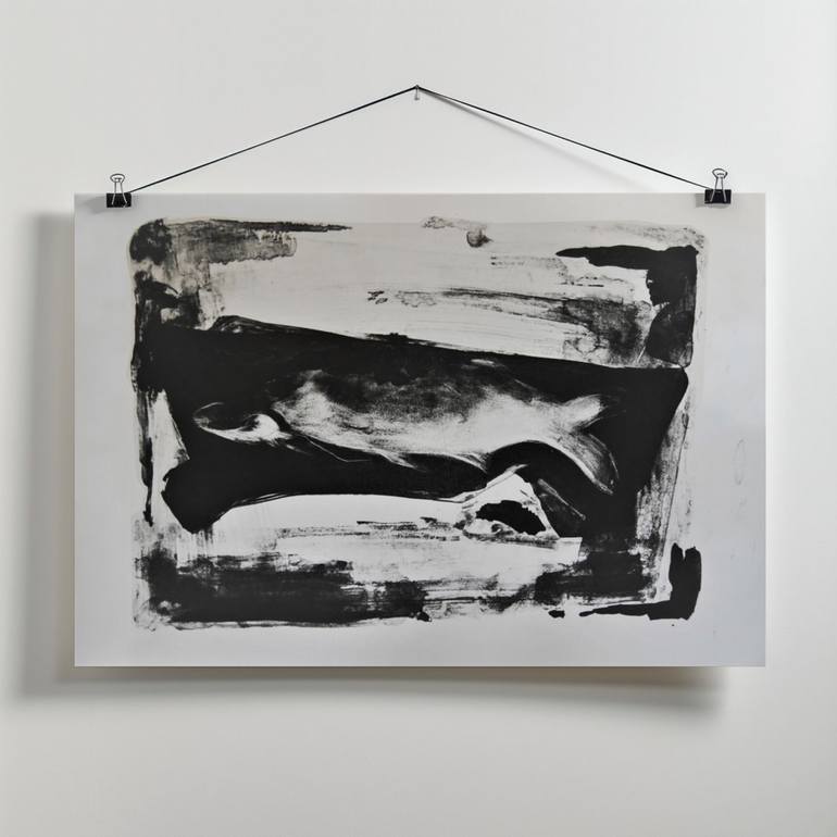 Original Conceptual Beach Printmaking by Doris Schmitz