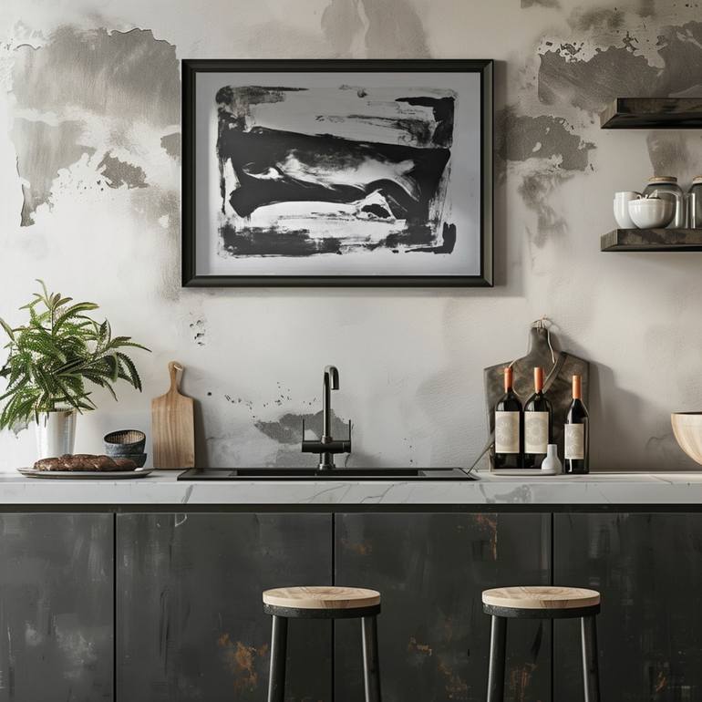 Original Conceptual Beach Printmaking by Doris Schmitz