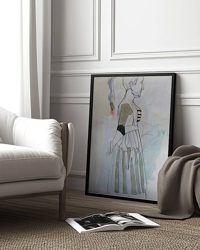 Original Figurative Fashion Drawing by Doris Schmitz