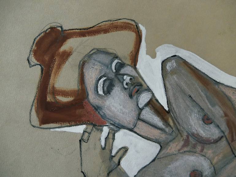 Original Art Deco Erotic Painting by Doris Schmitz