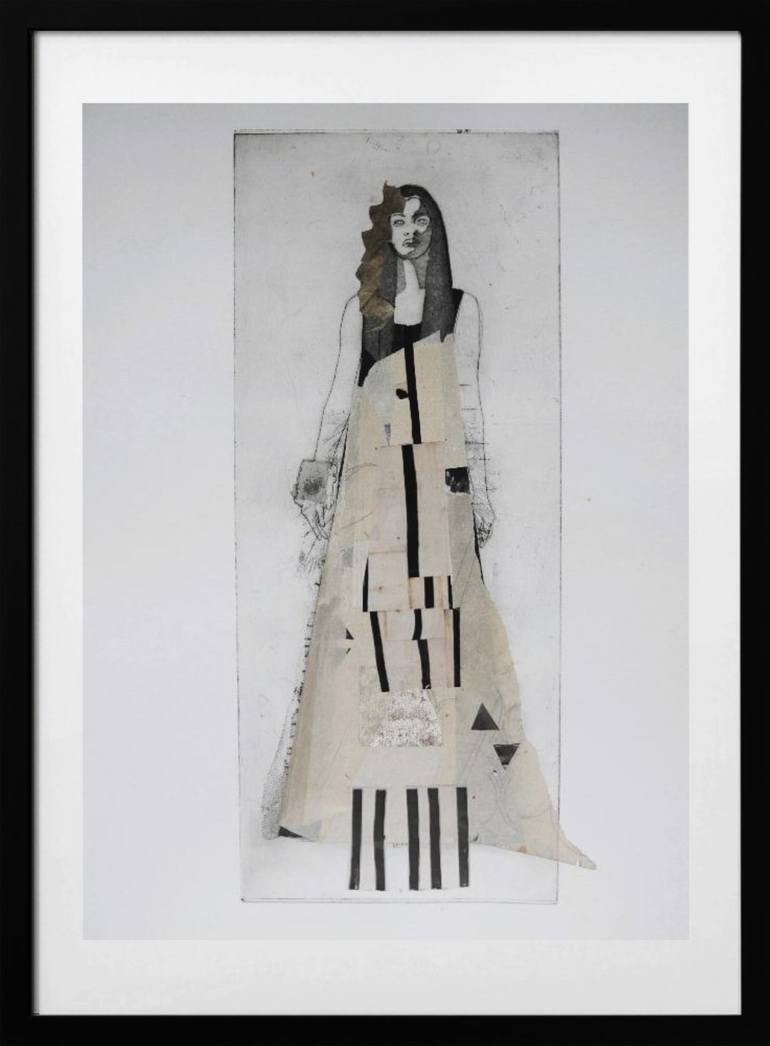 Original Figurative Women Mixed Media by Doris Schmitz