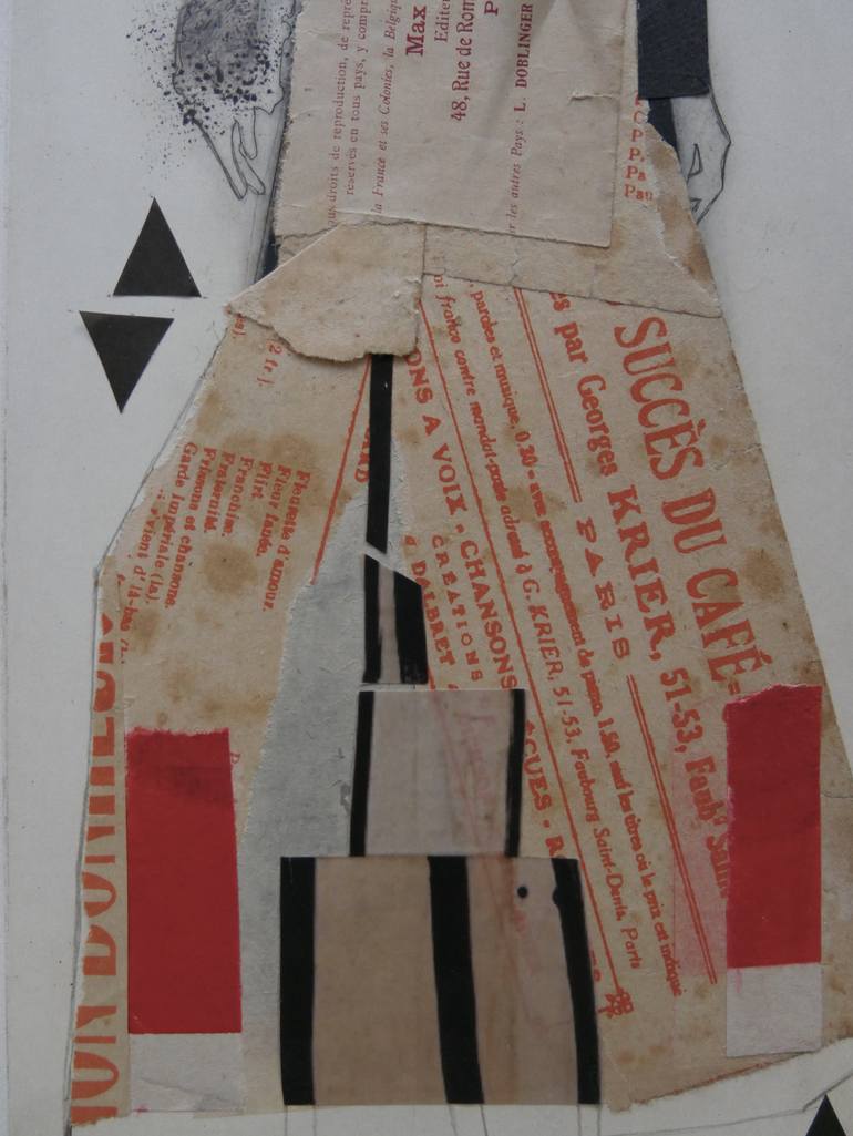Original Figurative Women Collage by Doris Schmitz