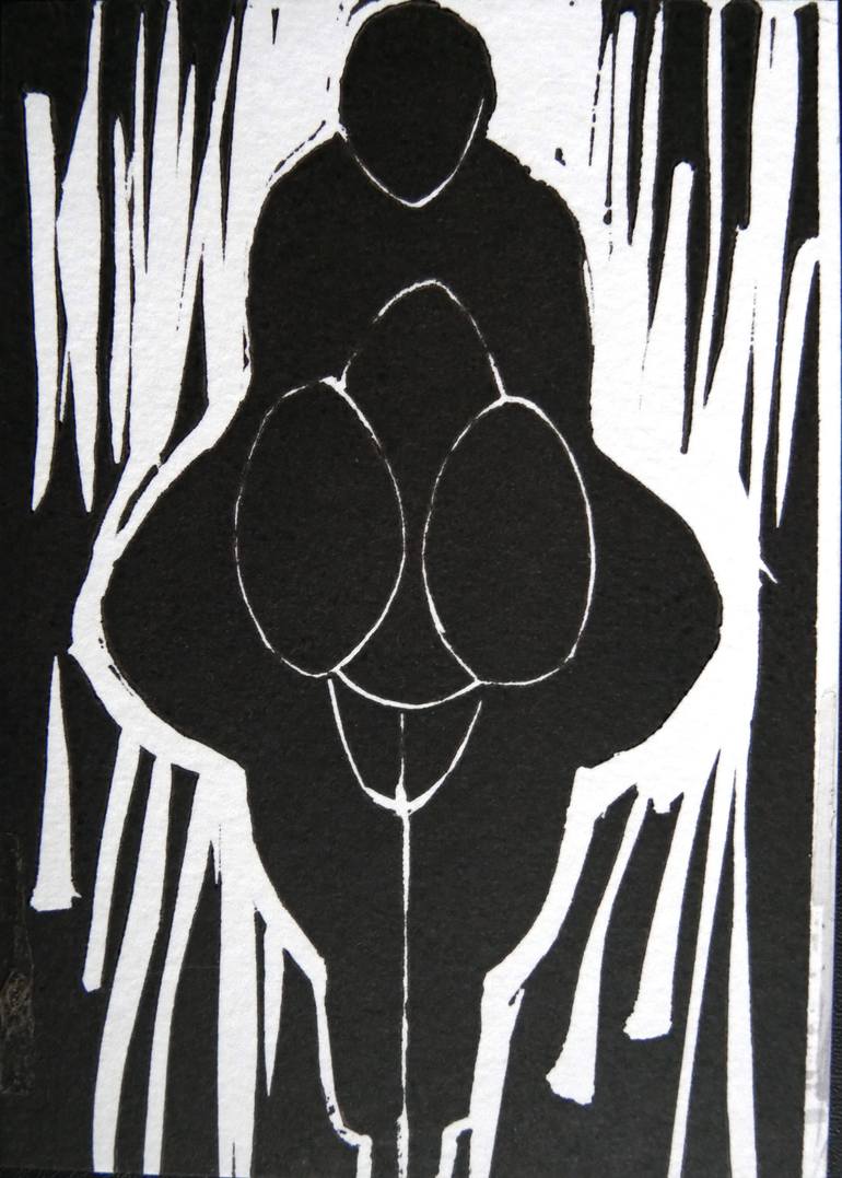 Original Minimalism Classical Mythology Printmaking by Doris Schmitz