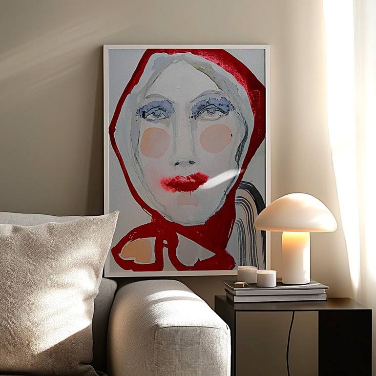 Original Figurative Women Painting by Doris Schmitz