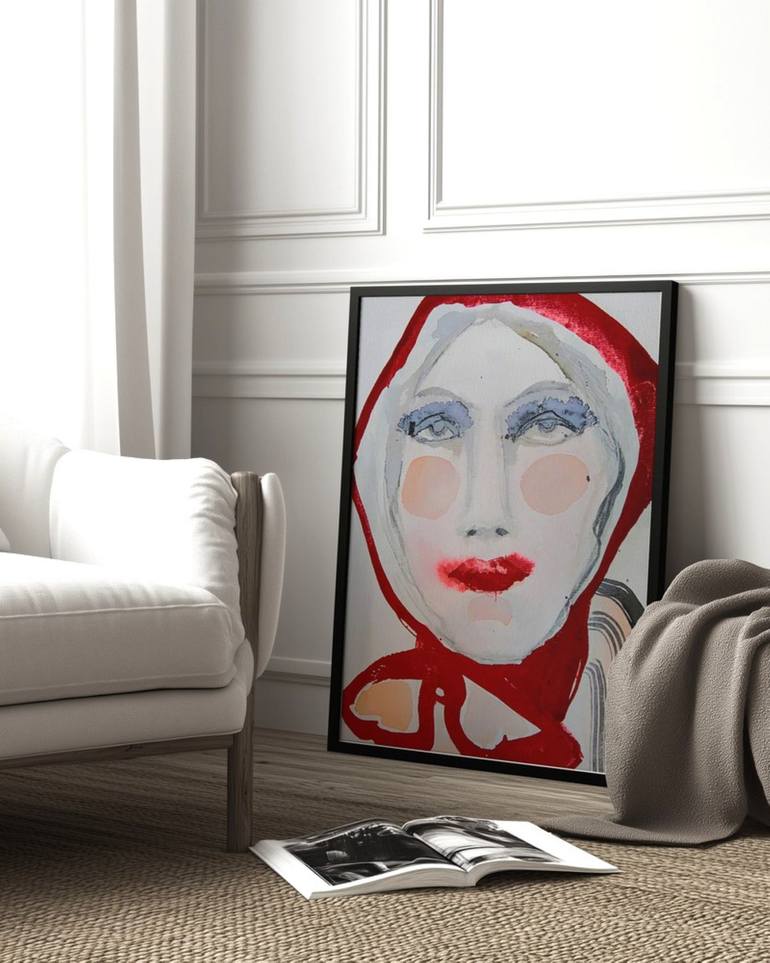 Original Figurative Women Painting by Doris Schmitz