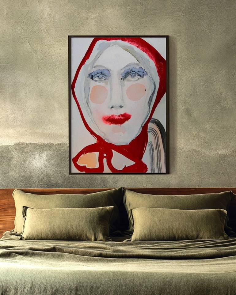 Original Figurative Women Painting by Doris Schmitz