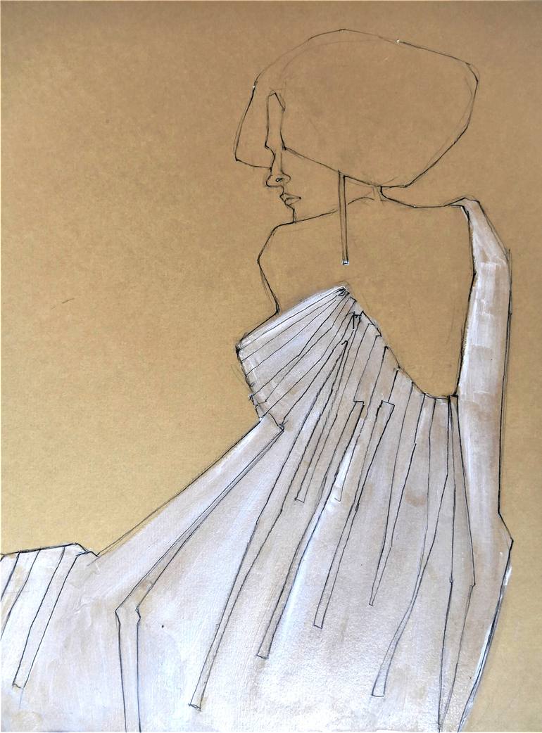 Original Figurative Women Drawing by Doris Schmitz