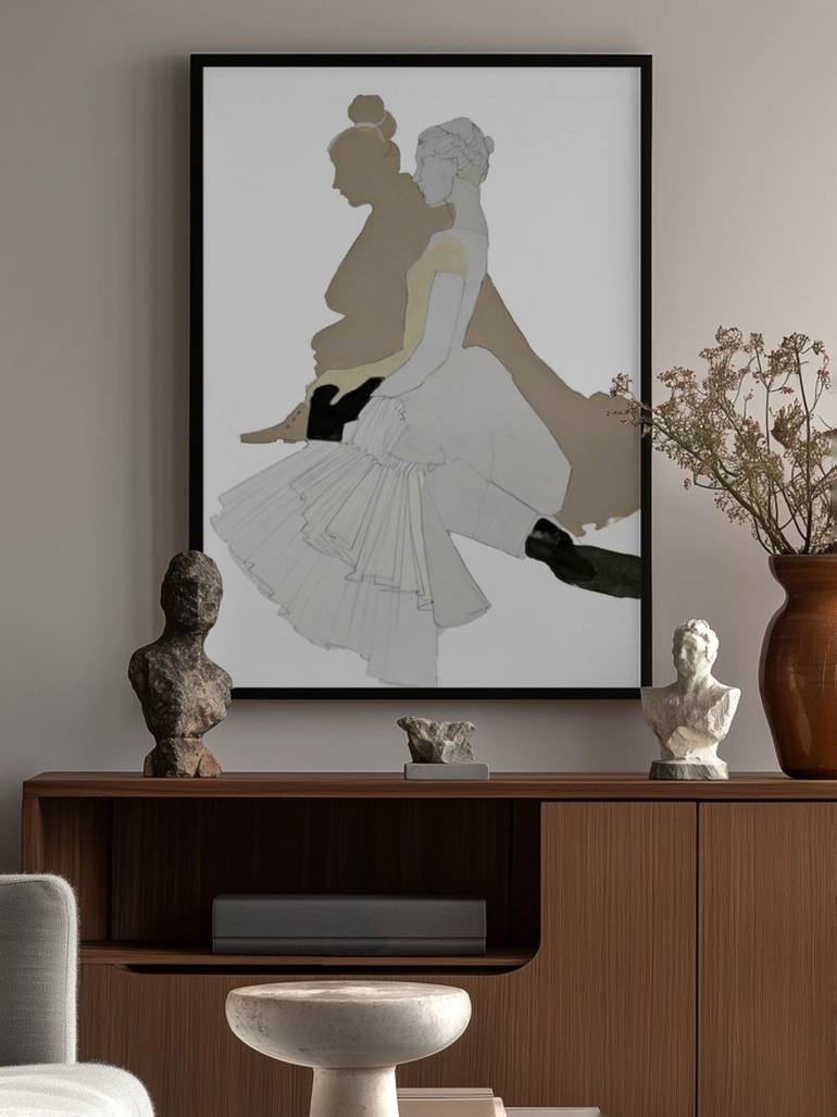 Original Antique Fashion Drawing by Doris Schmitz