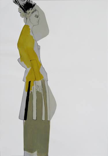 Original Figurative Fashion Drawings by Doris Schmitz