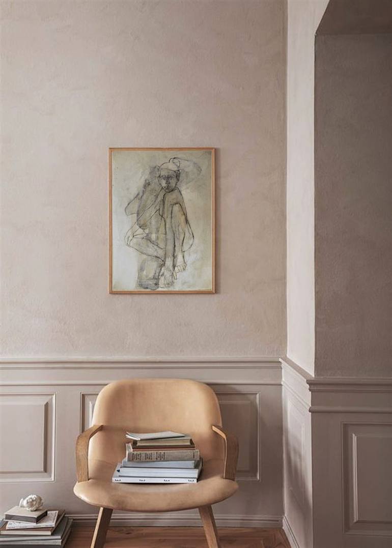 Original Expressionism Body Drawing by Doris Schmitz