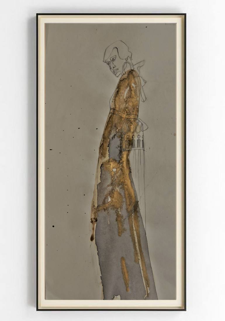 Original Art Deco Fashion Painting by Doris Schmitz