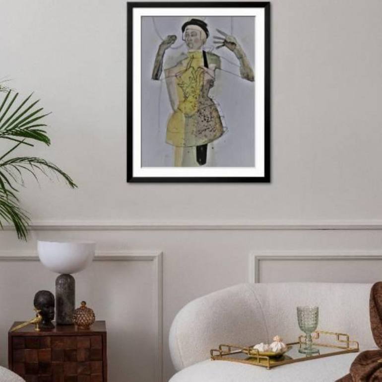 Original Art Nouveau Women Painting by Doris Schmitz