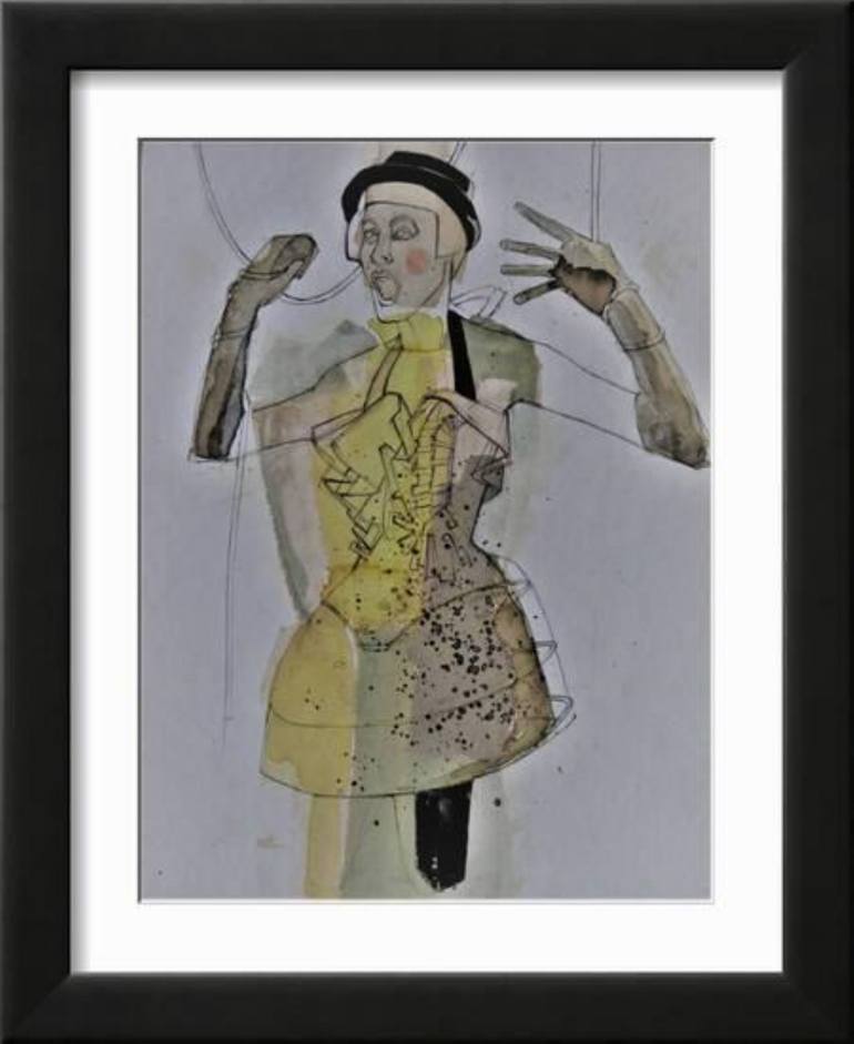 Original Art Nouveau Women Painting by Doris Schmitz