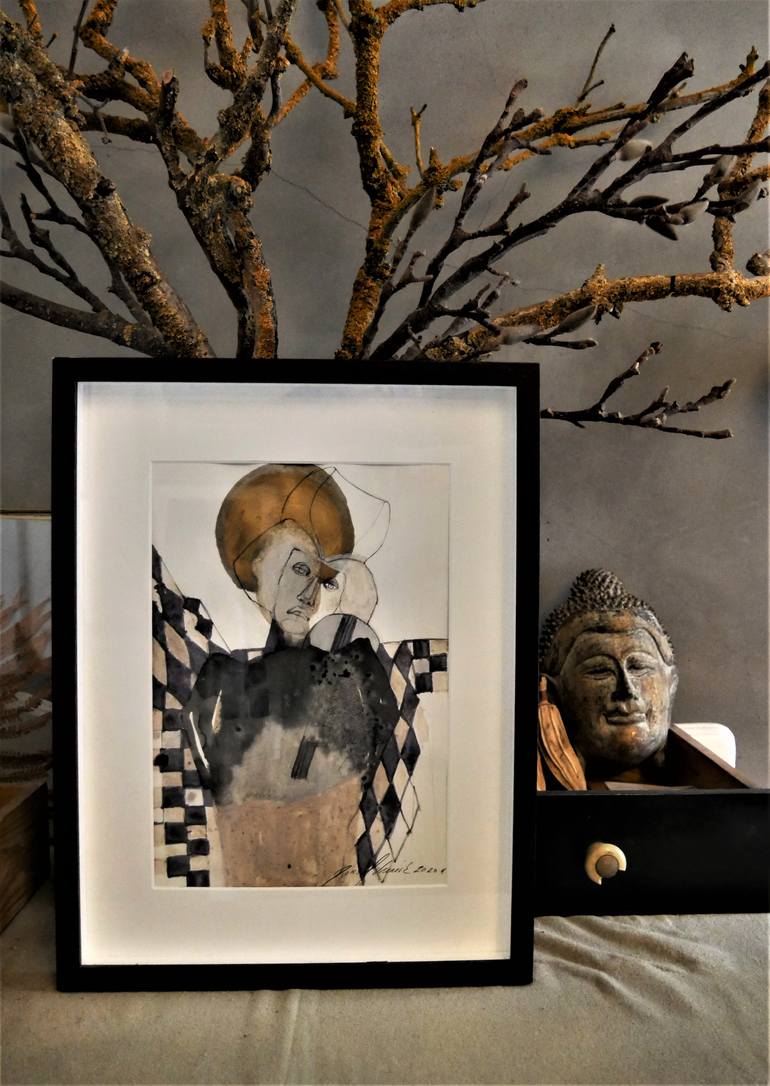 Original Figurative Women Drawing by Doris Schmitz