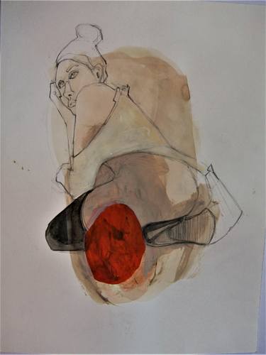 Original Figurative Nude Drawings by Doris Schmitz