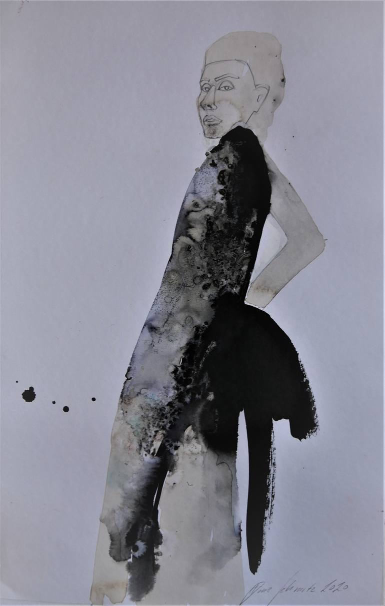 Original Expressionism Fashion Paintings by Doris Schmitz