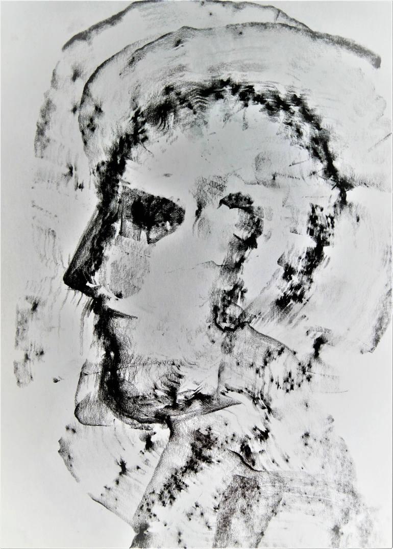 Original Conceptual Portrait Drawing by Doris Schmitz