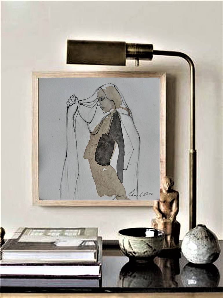 Original Women Drawing by Doris Schmitz