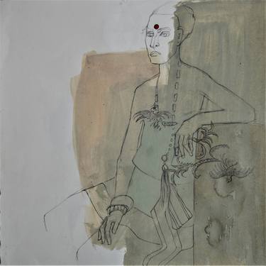 Original Figurative Women Drawings by Doris Schmitz