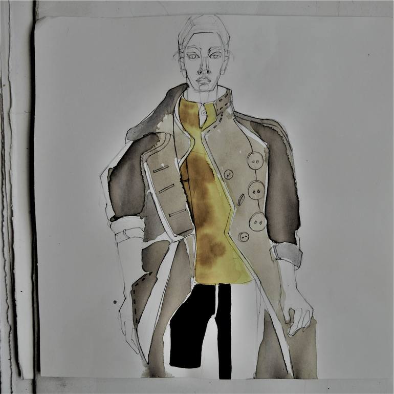 Original Figurative Fashion Drawings by Doris Schmitz