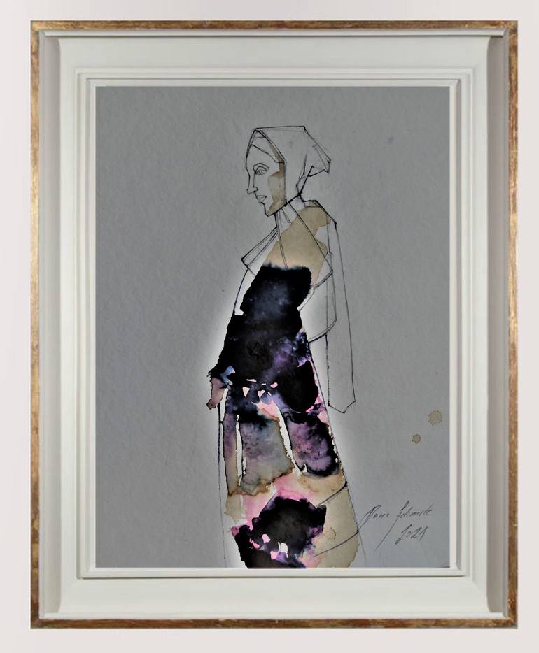 Original Figurative Fashion Painting by Doris Schmitz