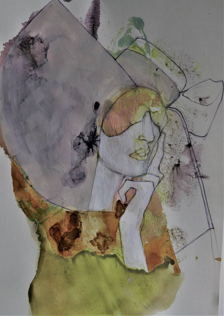 Original Expressionism Fashion Painting by Doris Schmitz