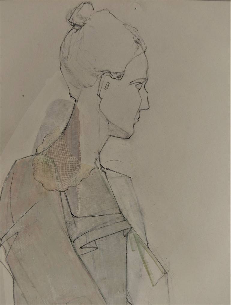 Original Figurative Women Drawing by Doris Schmitz